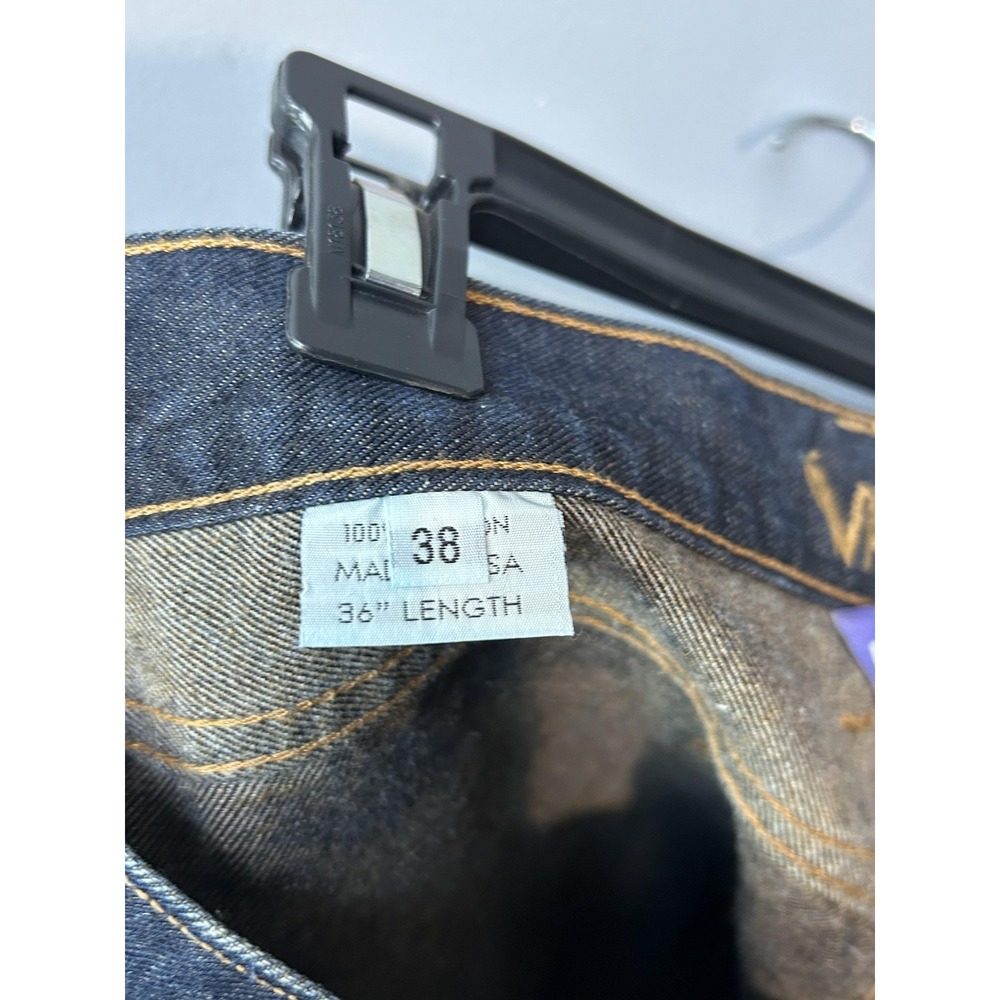 Watson Jeans Mens 38x36 Blue Dark Wash Straight Leg Made In USA Denim Workwear - Picture 5 of 10